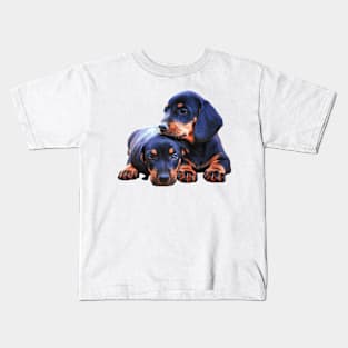 Sweet Dachshund Puppies Kids T-Shirt